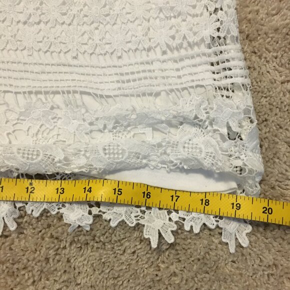 White Fantasy Crochet Lace Bilayer Tank Top - Picture 14 of 15